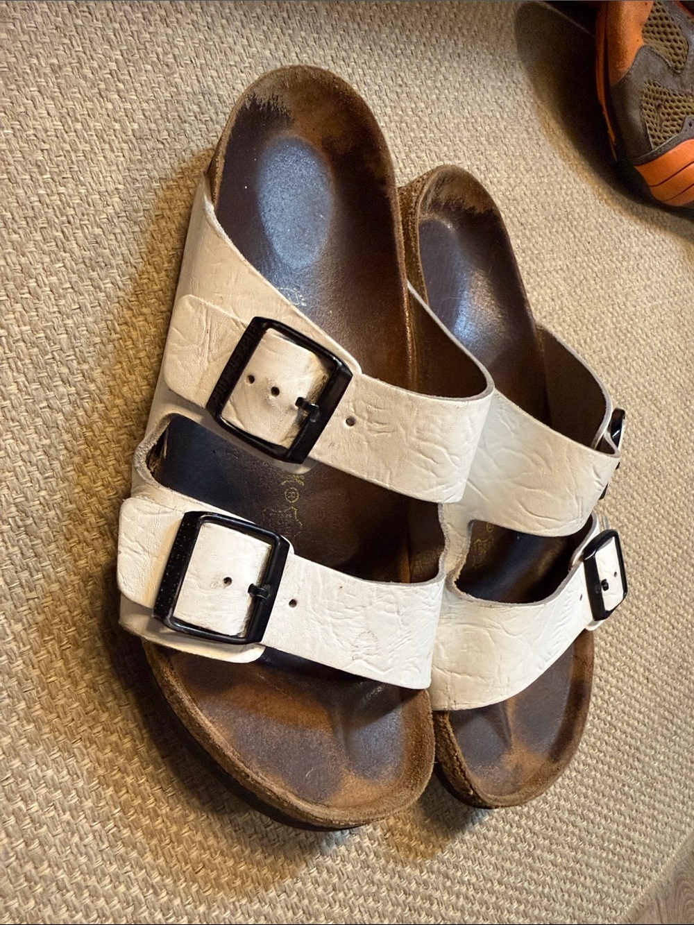 Birkenstock White Double Buckle Sandals